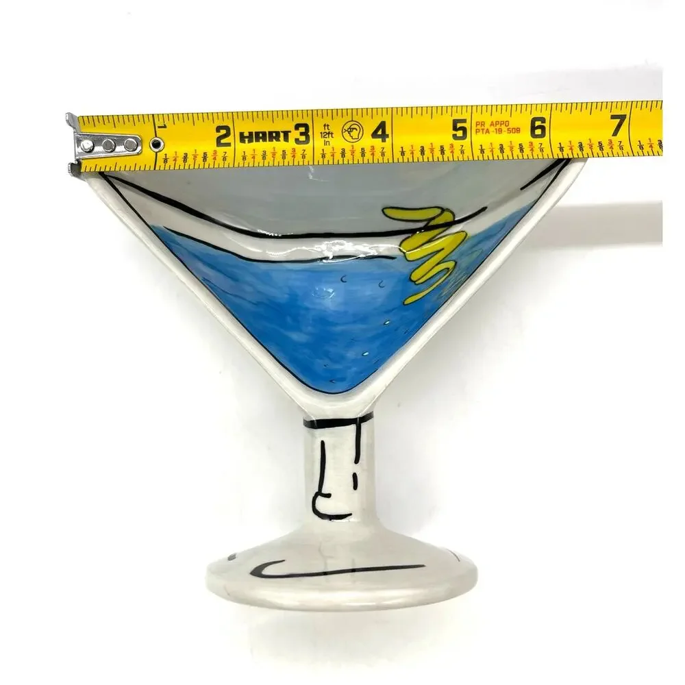 Boston Warehouse Trading Co Blue Martini Glass Bowl Dish